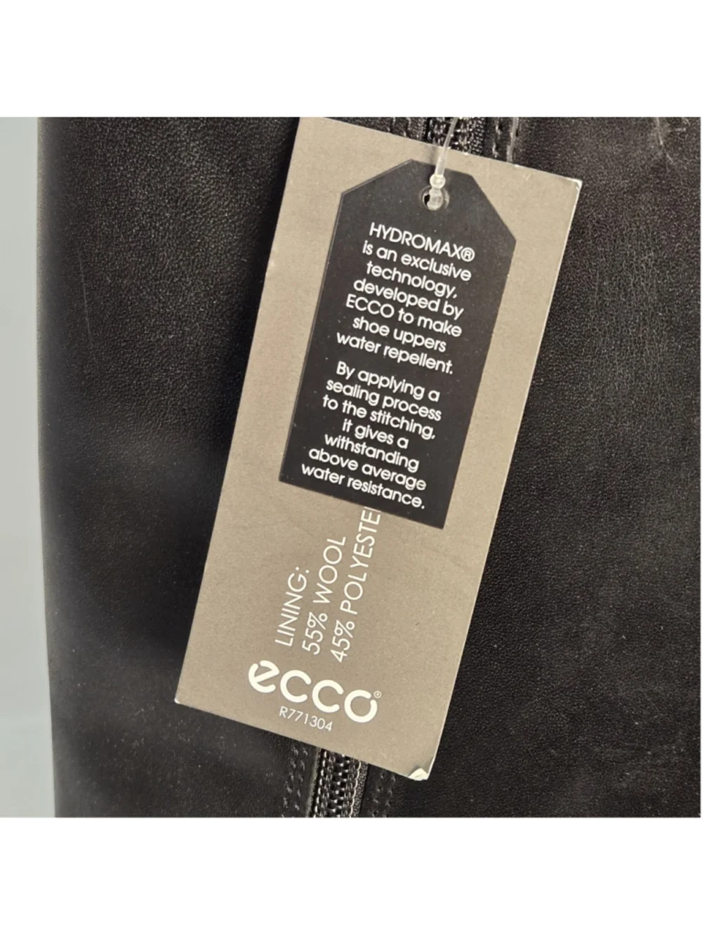 ECCO Modtray Hydromax Water Resistant Knee-High Riding Boots Black Leather 7-7.5